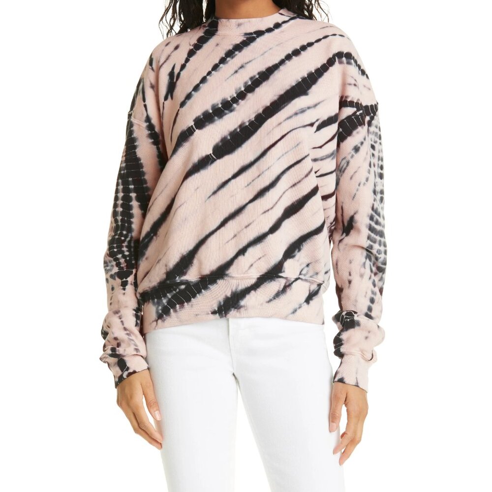 Proenza Schouler White Label Tie Die Sweatshirt in Pink, size XS